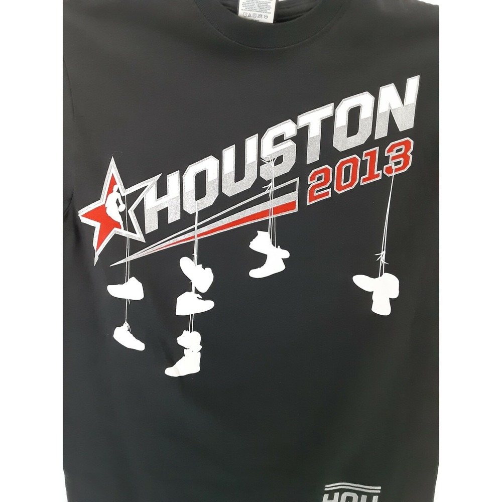 New NBA Houston 2013 Basketball Graphic‎ T Shirt Men's Size Small Black Vintage - Picture 3 of 11